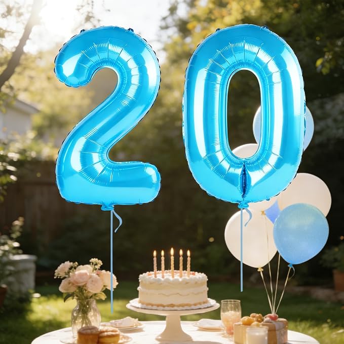 40 Inch Number 20 Balloons for 20th Birthday Party Decorations, 0-100 Jewelry - Image 3