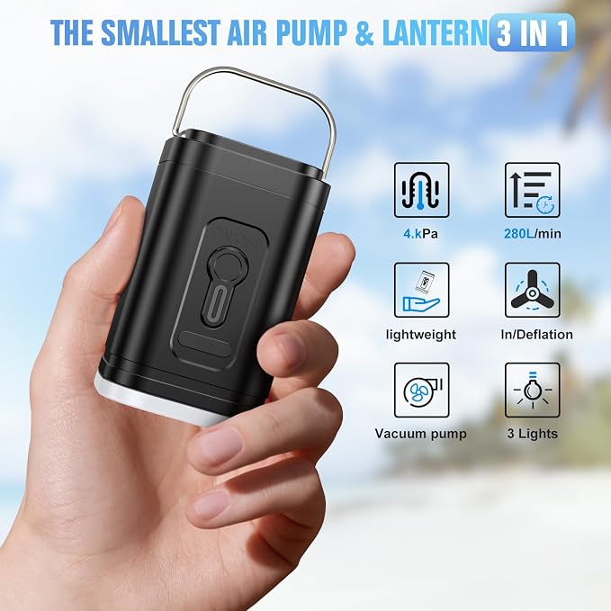 Mini Electric Air Pump for Inflatables, Ultra-Compact & Portable, Brushless - Image 2