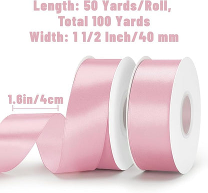 KINGLAKE Blush Pink Satin Ribbon - Image 2