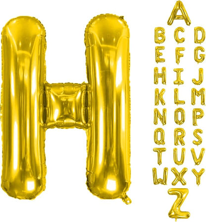 Letter Balloons Gold 40 Inch H Large Giant Big Foil Mylar Balloon | by Unknown