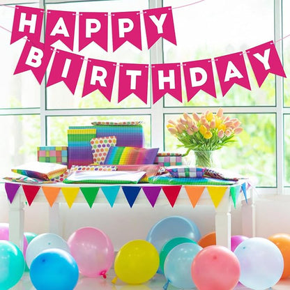 Hot Pink Happy Birthday Banner Sign - Image 6