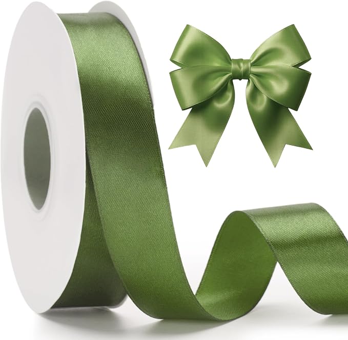 KINGLAKE Olive Green Satin Ribbon by KINGLAKE