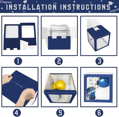 Navy Blue and Silver Graduation Decorations 2026 - Image 4
