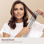 5-in-1 Hot Air Styler Kit – 110,000 RPM Fast-Drying Dryer, Auto-Wrap Curlers, Straightening & Volumizing Brushes All-in-One