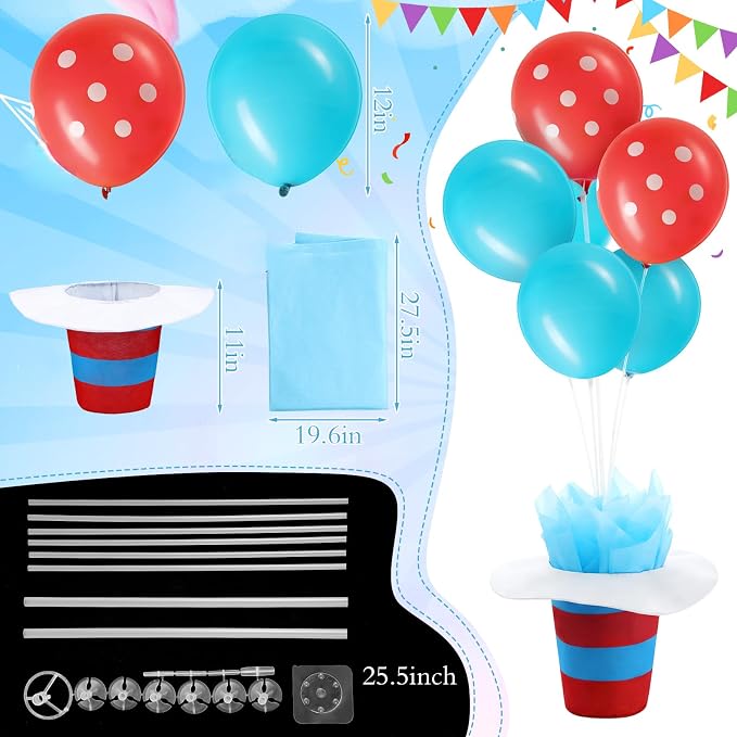 Civaner 6 Set 250th Anniversary Balloon Stands Centerpieces Table Decoration - Image 2