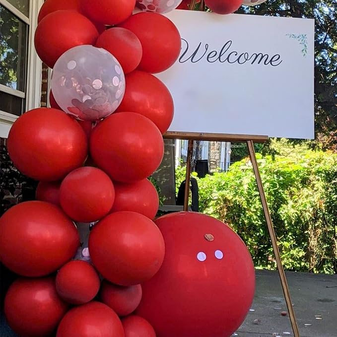 Voircoloria 130pcs Red Balloons Garland Arch Kit, 18 12 10 5 Inch | - Image 6