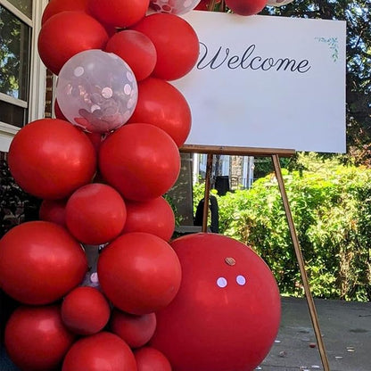 Voircoloria 130pcs Red Balloons Garland Arch Kit, 18 12 10 5 Inch | - Image 6