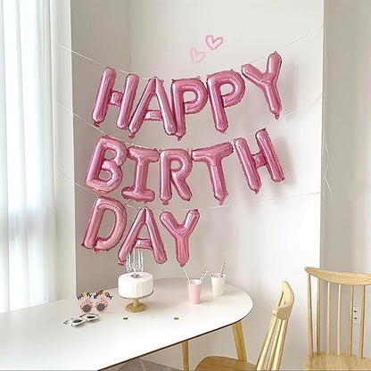 16 Inch pink Letter Balloons Mylar Foil Alphabet Letter A-Z Balloons Set - Image 4