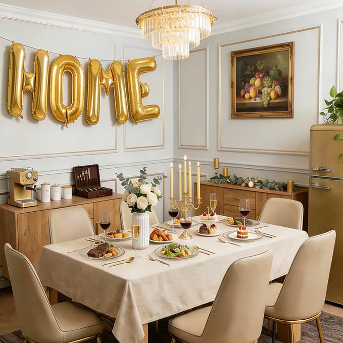 40 Inch Gold HOME Balloon Letters, HOME Letter Balloon - Image 4
