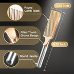 Hair Comb for Women and Men, Durable Detangling Hair Comb with Handle, Large Detangler Comb for Thin Straight Short Hair(Gold)