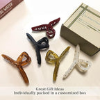 5 Inch Extra Large Claw Clips, 13 cm No Slip Jelly Jumbo No Slip XL Hair Clips for Thick Long Curly Hair, Big Hair Claw Clips, 5 Pack