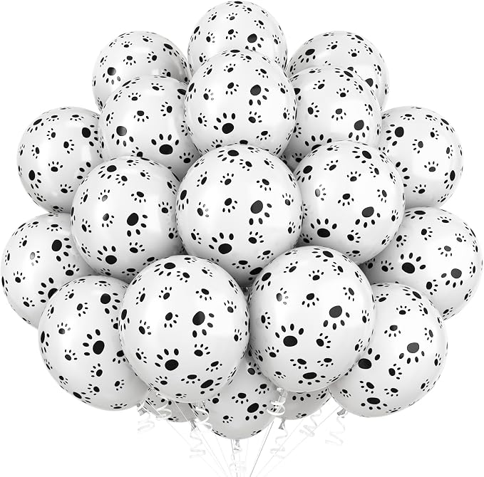 Dog Paw Print Balloons, Cute Puppy Pet Theme Birthday Latex Balloons by Isndare