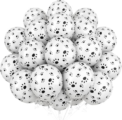 Dog Paw Print Balloons, Cute Puppy Pet Theme Birthday Latex Balloons by Isndare