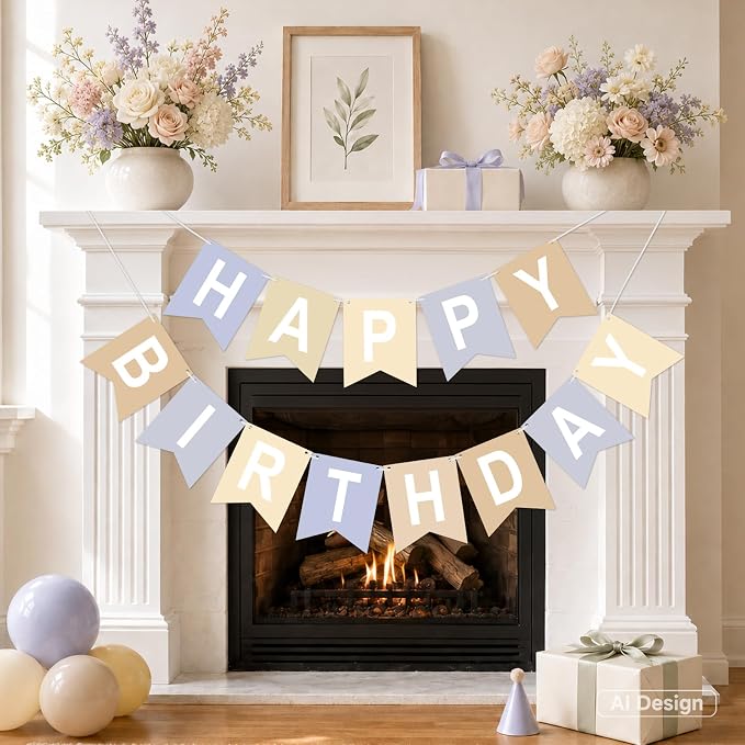 Happy Birthday Banner Birthday Party Banner NO DIY Happy Birthday Sign | - Image 7
