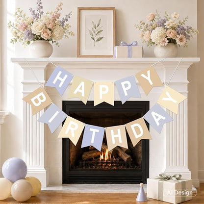 Happy Birthday Banner Birthday Party Banner NO DIY Happy Birthday Sign | - Image 7