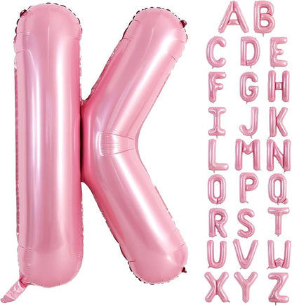 TONIFUL 40 Inch Large Pink Letter K Balloons Giant Foil Mylar Alphabet Balloon by TONIFUL