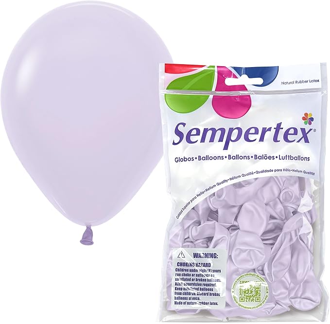Sempertex Pastel Matte Lilac Balloons, 5 Inch, Graduation, Baby Shower by Sempertex