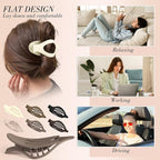 Obeoby 6 PCS Flat Hair Clips for Women, French Flat Claw Clips Large Medium Hair Barrettes Accessories Stocking Stuffers Christmas Gifts (Neutral)