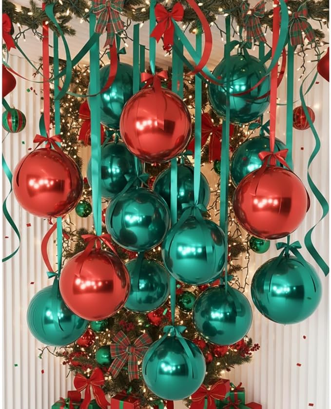 Jenaai 30 Set Round Foil Balloons Bulk 22 Inch 4d Metallic Giant Balloons Set - Image 6