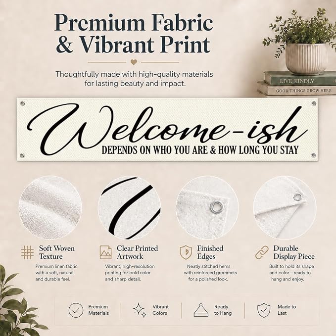 Welcome Decor Banner, Long Wall Banner - Image 5