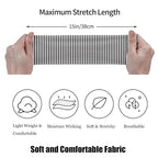 4pcs Headbands for Women Striped Wide Head Bands for Women's Hair Non Slip Wraps Elastic Stretchy Fashion Bandanas Workout Yoga Running Hair Bands for Women's Hair Accessories