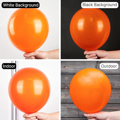 PartyWoo Orange Balloons 50pcs Fall Latex Helium Balloons 12 Inch | Birthday - Image 2