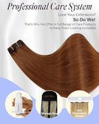 Full Shine Ginger Clip in Hair Extensions 20 Inch Ginger Human Hair Extensions Clip ins for Festivals for Volume for Highlights 150 G 7 Pcs