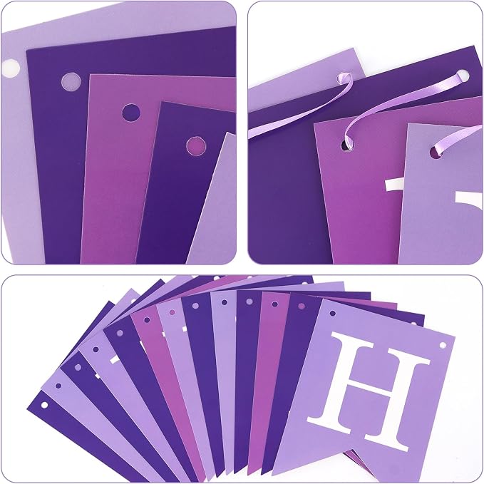 Happy Birthday Banner Sign, Birthday Garland Wall Door Banners Flag - Image 5