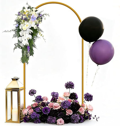 Hemmotop 6FT Arch Backdrop Stand Gold | Metal, Ground Stakes by Hemmotop