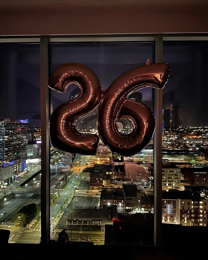 Coffee Brown Number 6 Balloon 40 inch, Birthday Party Balloons Decorations | - Image 4