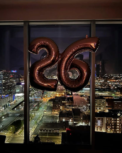 Coffee Brown Number 6 Balloon 40 inch, Birthday Party Balloons Decorations | - Image 4