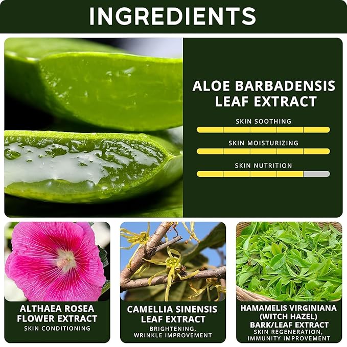 Aloe Vera Gel - for Sunburn Relief - Big 33.8oz / 1000ml - 98% Pure Aloe Vera - For Face, Skin and Hair - After Sun Care lotion - Sun Burn Moisturizer Cream (33.8 Fl oz)