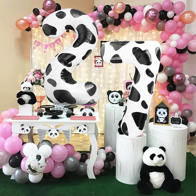 Cow Print Number Balloon 40 Inch Cow Print Number 7 Balloon Cowgirl Theme - Image 5