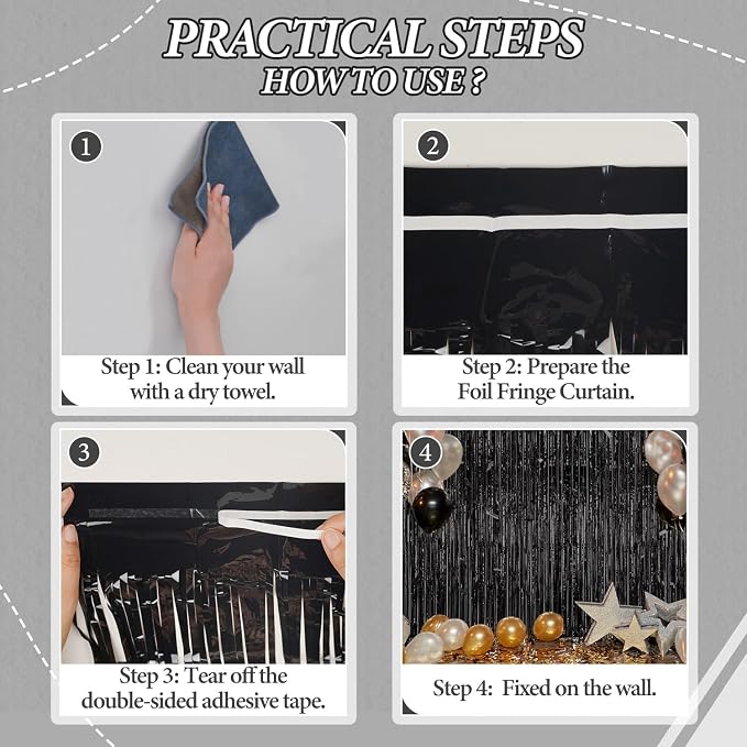 DECOCKRAT 2 Pack Foil Fringe Backdrop - Image 2