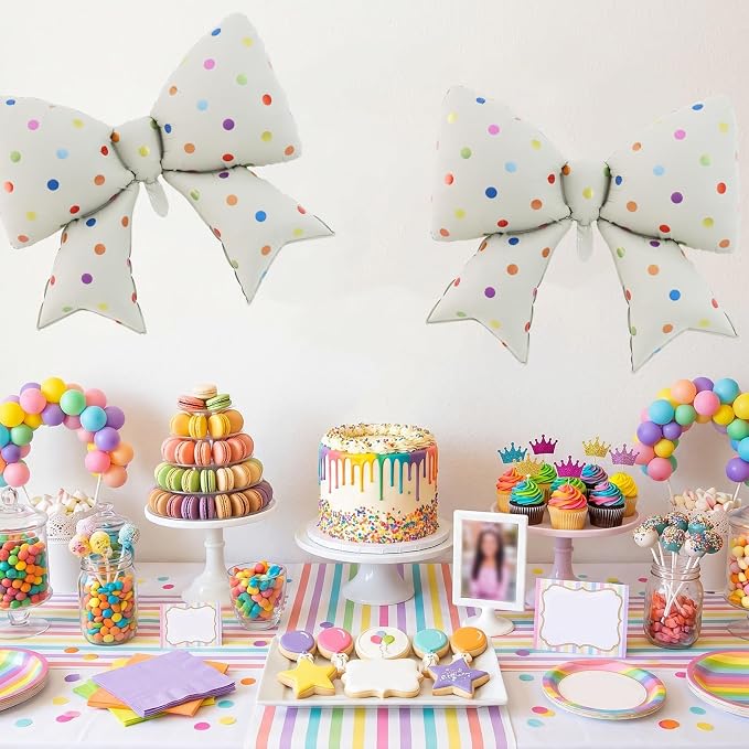 38 Inches Bow Balloon Colorful Print - Image 6