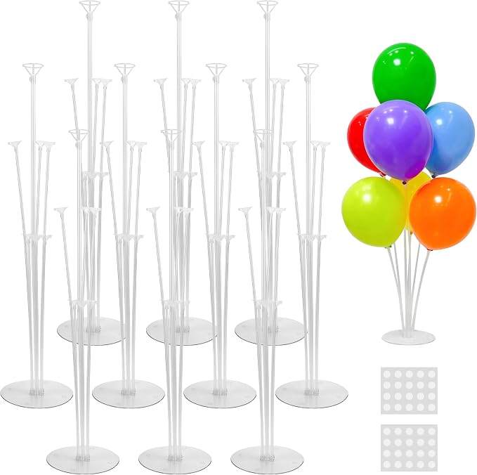 10 Sets Balloon Stand Kit, Balloon Sticks by JOYYPOP