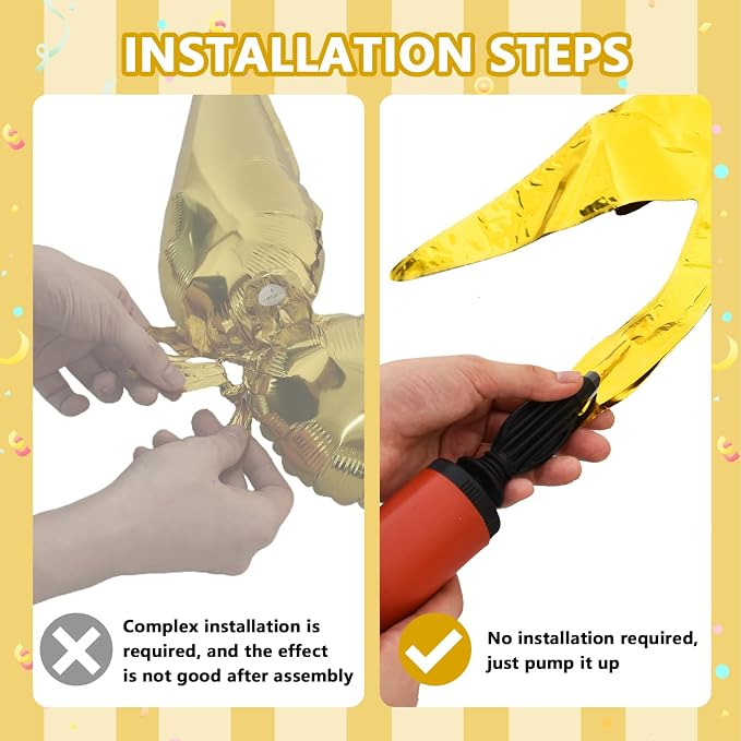 TONIFUL 8 Pcs Explosion Star Balloons Gold Foil Balloon Party Decorations | 2 - Image 3