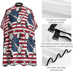 Women Vintage Baseball American Flag Barber Hairdressing Cape, Full Coverage Hairdressing Haircut Apron for Barbers, Haircut Tools