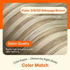 Full Shine Seamless Clip in Hair Extensions Real Human Hair, 18Inch Balayage Brown to Ash Brown Highlight Medium Blonde Clip in Hair Extension with PU Weft for Women, 4Pcs 85g