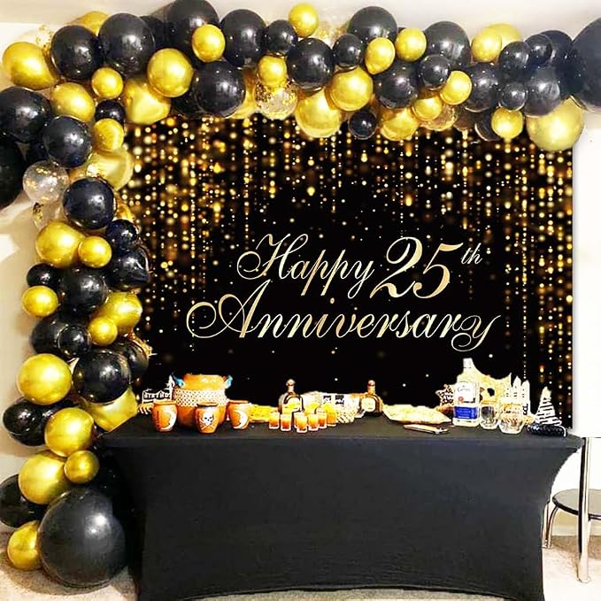Happy 25th Anniversary Backdrop - Image 4