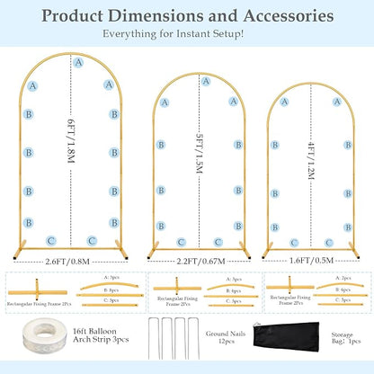 6FT, 4FT Balloon Arch Stand Kit - Image 4
