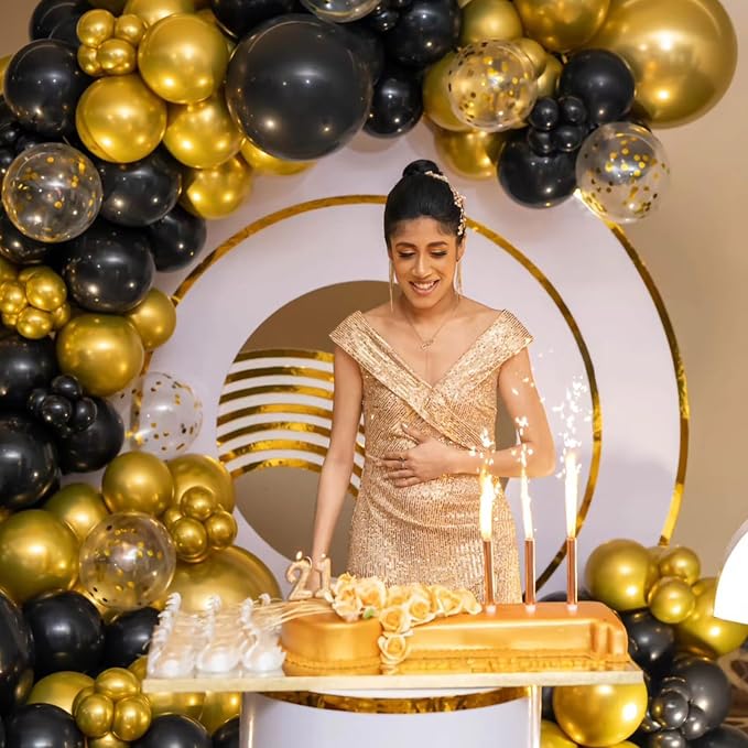 Jobkoo 5 Inch Gold Balloons - Image 5