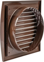 Repa Market 6 Inch Brown Dryer Vent Hood/Duct Cover for Walls or Ceiling/ABS Plastic Louvered Air Grille with Built-In Mesh Screen/Exhaust and Dryer Vent Covers for Indoor & Outdoor Use