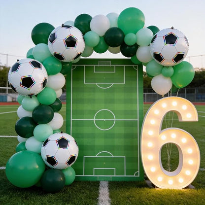 Soccer Ball Balloons, 22 Inch Soccer Balloons Laser Round Sphere Balloon - Image 4