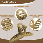 Big Hair Claw Clips 4-Pack 4.3" Non-Slip Hair for Women and Girls with Long, Thick Hair Jelly & Matte Clips (Oval-C 4pcs 4.3")