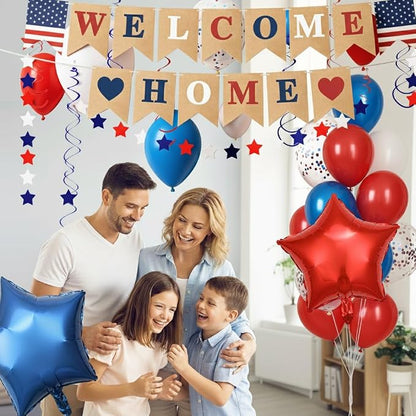 Welcome Home Decorations, Pre-Strung Welcome Home Banner & Balloons Kit - Image 5