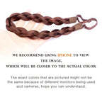 DIGUAN Chubby Narrow Synthetic Hair Braided Headband Classic Chunky Plaited Braids Elastic Stretch Hairpiece Women Girl Beauty, 58 g (Reddish Brown)