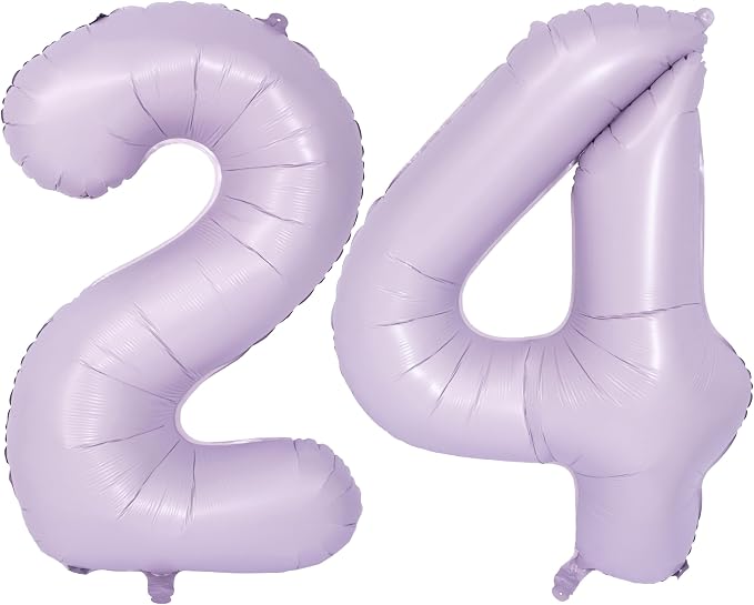 40 In Matte Purple Number Balloons Helium Foil Mylar Balloon Digital 24 | by Exquisitehighqualitypartydecorationstomeetyoureveryneed%EF%BC%81