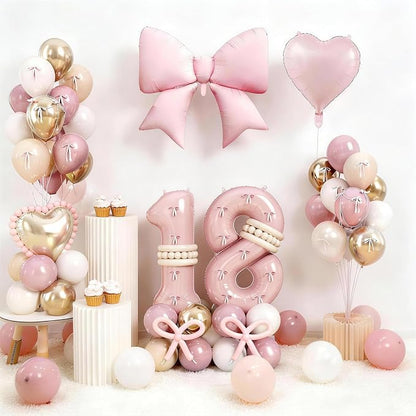 Dusty Pink Balloon Number 18 for 18th Birthday Decorations Girls, Retro Blush - Image 5