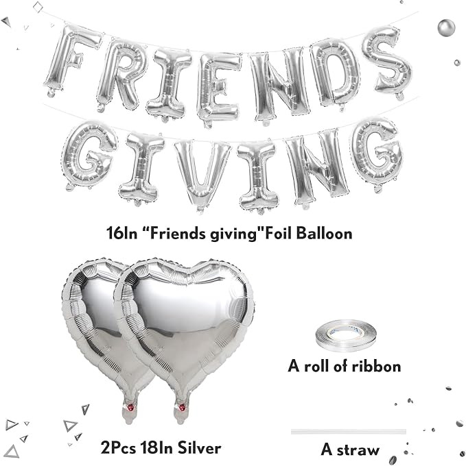 Jobkoo Friendsgiving Balloons Friends Giving Party Decorations 16 Inches Tall - Image 2
